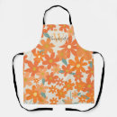 Search for retro floral aprons Orange
