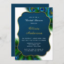 Search for elegant peacock bridal shower invitations Feathers