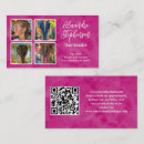 Search for hair braiding business cards Pink