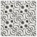 Search for black and white floral fabric Damask