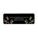 Search for gold flourish return address labels Chic