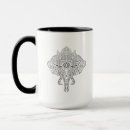 Search for elephant head mugs Zen doodle style