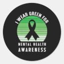 Search for mental health awareness month stickers Green