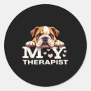 Search for funny dog stickers Bulldog