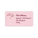 Search for cocktail return address labels Pink