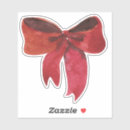 Search for big red bow stickers Watercolor