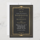 Search for art deco wedding invitations Black and gold