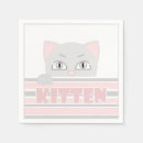 Search for grey cat napkins Pink