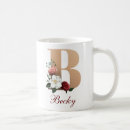 Search for pretty floral monogram mugs Elegant