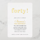 Search for classy 40th birthday invitations Minimalist