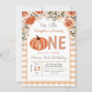 Search for turning one invitations Little pumpkin