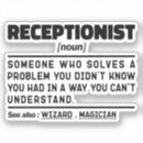 Search for office assistant stickers Receptionist