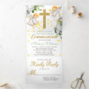 Search for gold first communion invitations Gender neutral