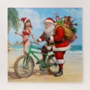 Search for beach christmas puzzles Santa claus