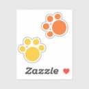Search for orange paw print stickers Animal