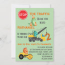 Search for construction vehicle birthday invitations Boy