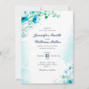 Search for aqua blue floral wedding invitations Elegant