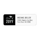 Search for black and silver return address labels High school