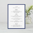 Search for navy blue wedding menus Modern