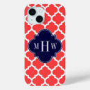 Search for coral and navy iphone cases Monogrammed