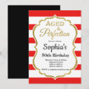 Search for womans gold black red birthday invitations Party