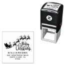 Search for return address christmas rubber stamps Santa
