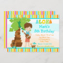 Search for boys luau invitations Aloha