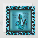 Search for teal leopard invitations Blue