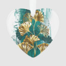 Search for gold leaf christmas tree decorations Ginko