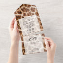 Search for giraffe wedding invitations Brown