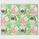 Search for hawaiian luau wrapping paper Hibiscus