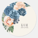 Search for peach and blue wedding stickers Elegant
