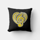 Search for musical notes cushions Gold
