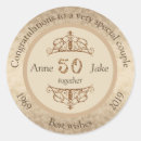 Search for 50th anniversary wedding stickers Golden