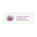 Search for purple rose return address labels Pretty