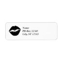 Search for lipstick kiss return address labels Kisses