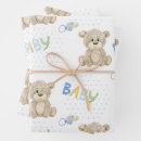 Search for boy baby shower wrapping paper Blue