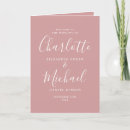 Search for dusty rose wedding programmes Minimalist