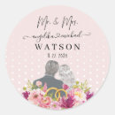 Search for honeymoon wedding stickers Just married