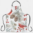 Search for red cardinal bird aprons Winter