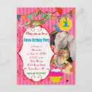Search for pink circus invitations Animals