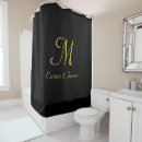 Search for black and gold shower curtains Newlyweds