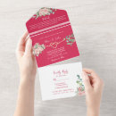 Search for fuchsia rose wedding invitations Greenery