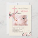 Search for pink christening invitations Baby baptism