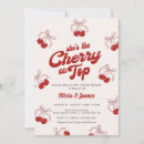 Search for cherry baby pregnancy invitations Retro