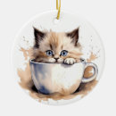 Search for teacup christmas tree decorations Kitten
