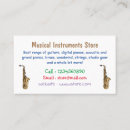 Search for saxophone business cards Musical instrument