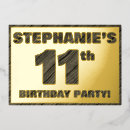 Search for 11 year old birthday invitations Eleven years old