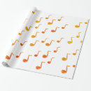 Search for musical wrapping paper Gold