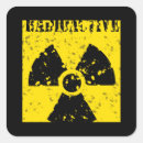 Search for radioactive symbol stickers Warning